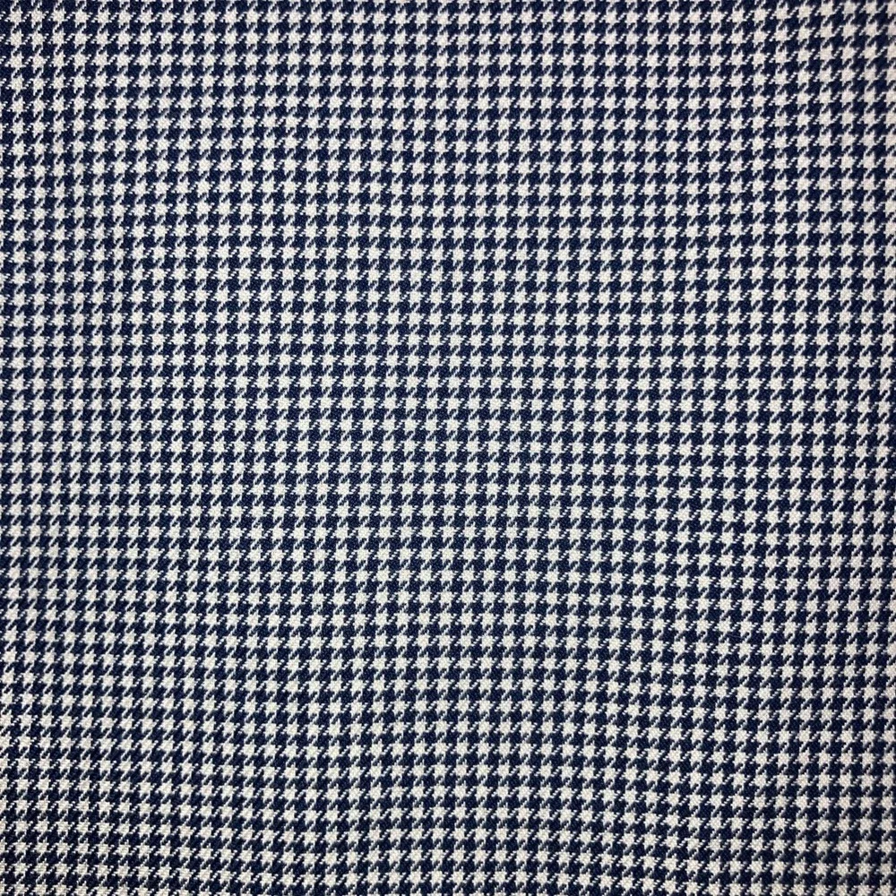 Polo Ralph Lauren Shirt Mens XL 17.5 Houndstooth Navy White L/S Button Down Flaw